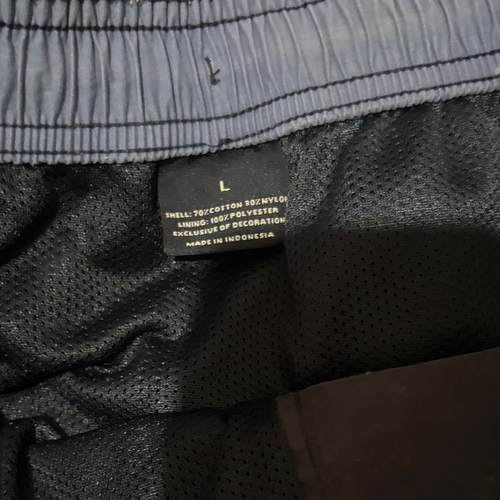 Red and Navy Men's Swim Trunks - Picture 9 of 9